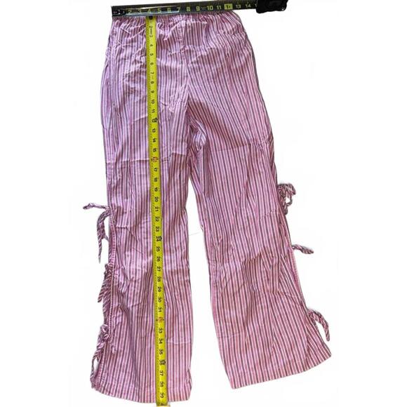 Wild Fable Pink and White Striped Wide Leg Pants XS - Picture 3 of 4